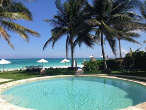 Outdoor pool, open 7:30 AM to 4:30 PM, pool umbrellas, pool loungers