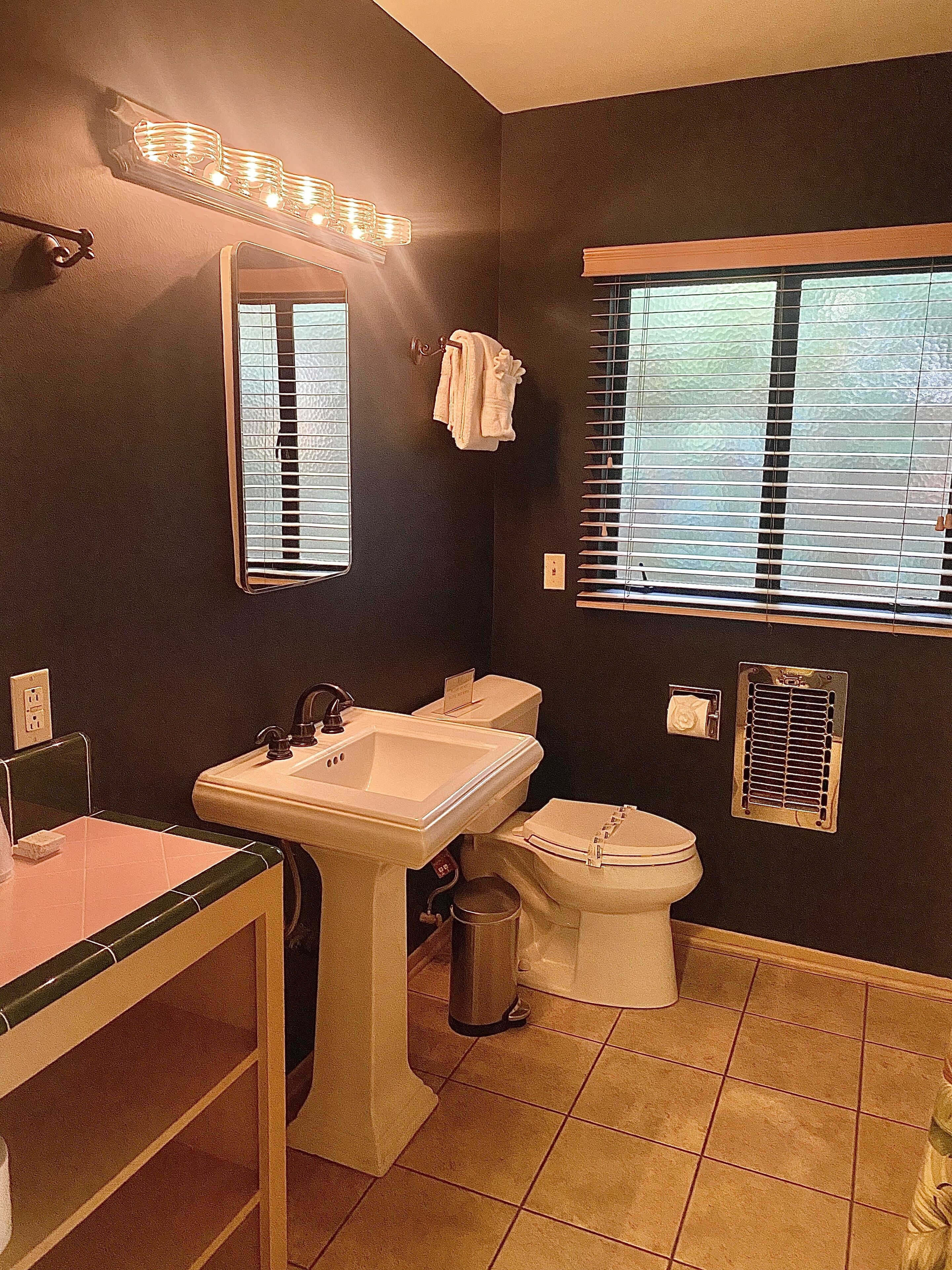 free toiletries, hair dryer, bathrobes, towels