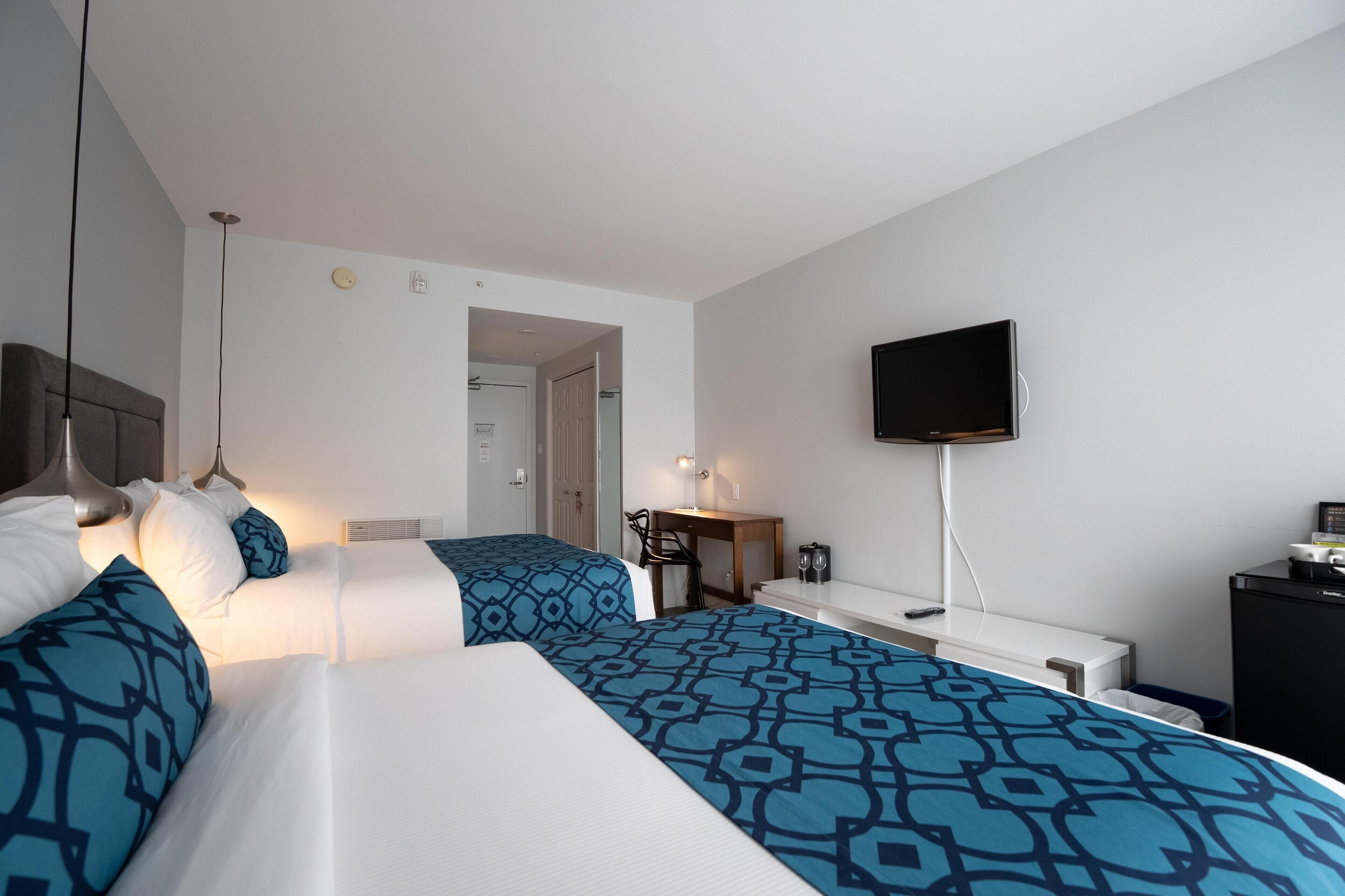 Standard Room, 2 Double Beds, Terrace, Sea View (2nd Floor;Walk-in Shower) | Premium bedding, pillowtop beds, in-room safe, blackout drapes