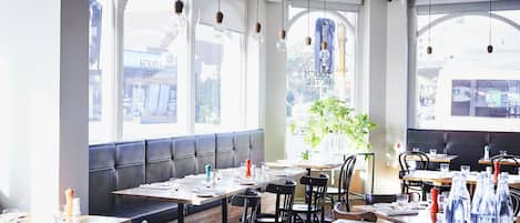 Lunch, dinner served; Modern European cuisine, al fresco dining