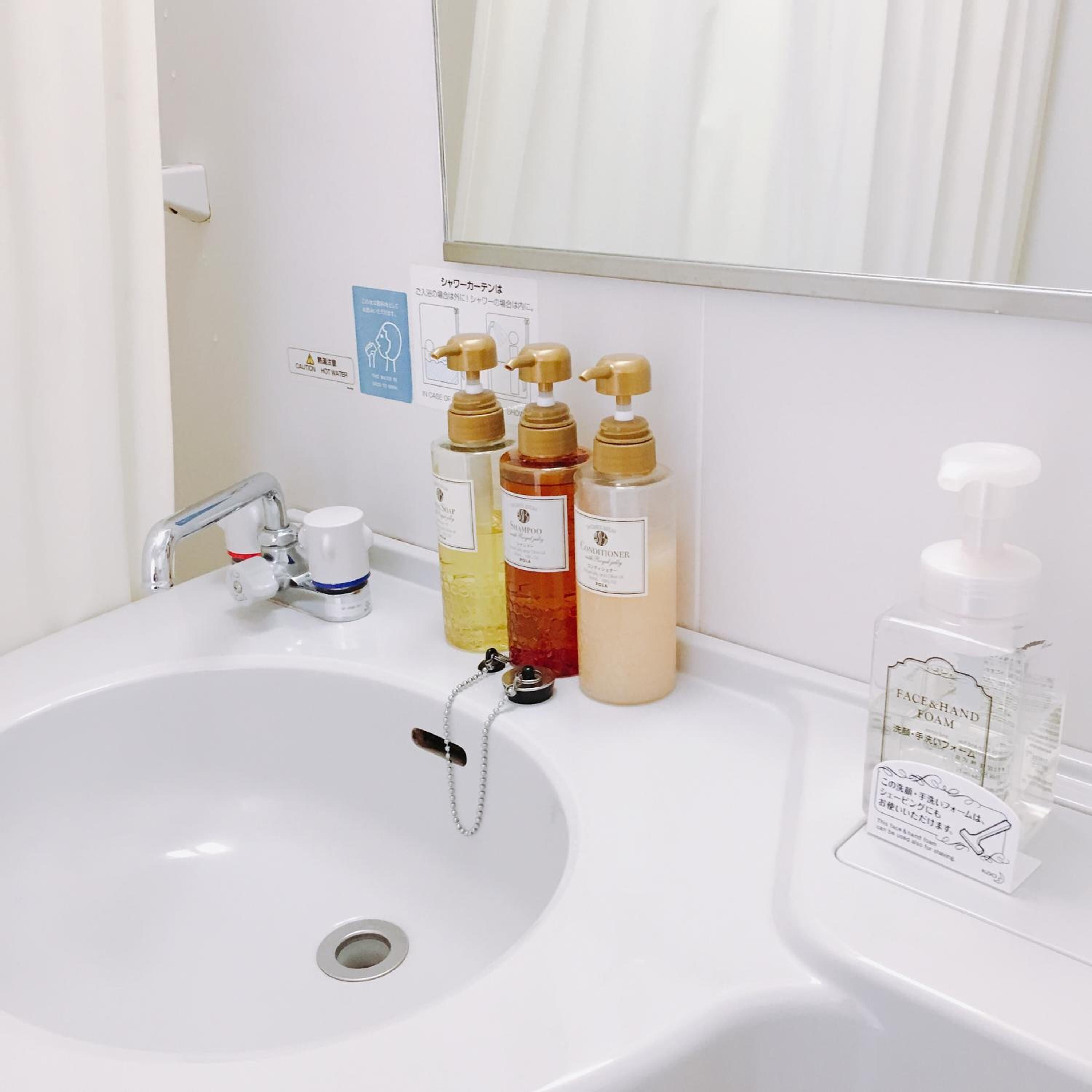 combined shower/bathtub, hair dryer, slippers, electronic bidet