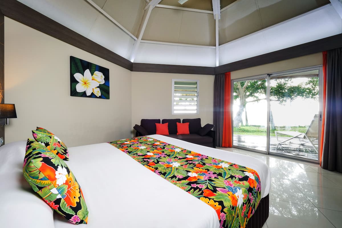 premium bungalow | premium bedding, in-room safe, desk, blackout curtains