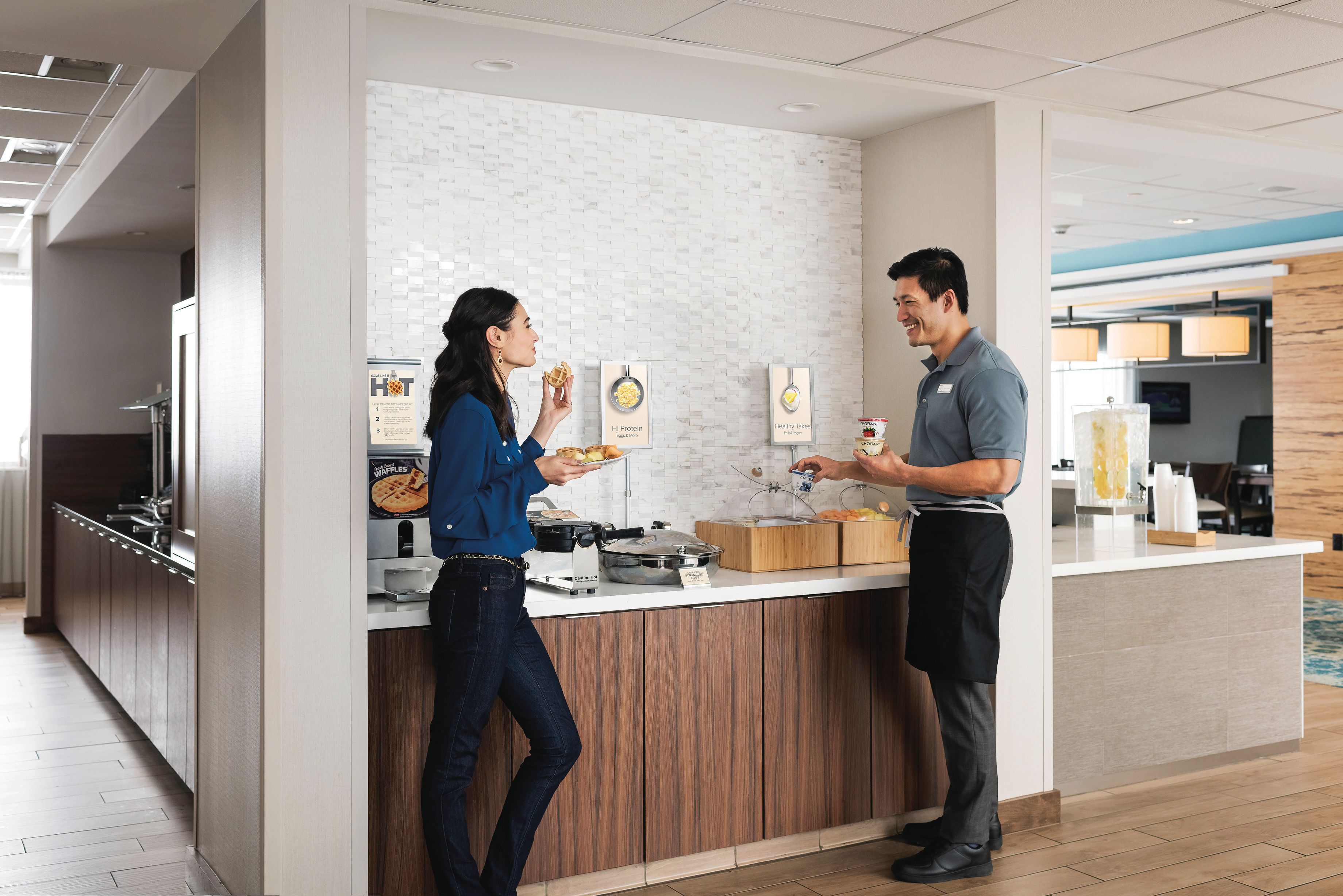 Free daily buffet breakfast