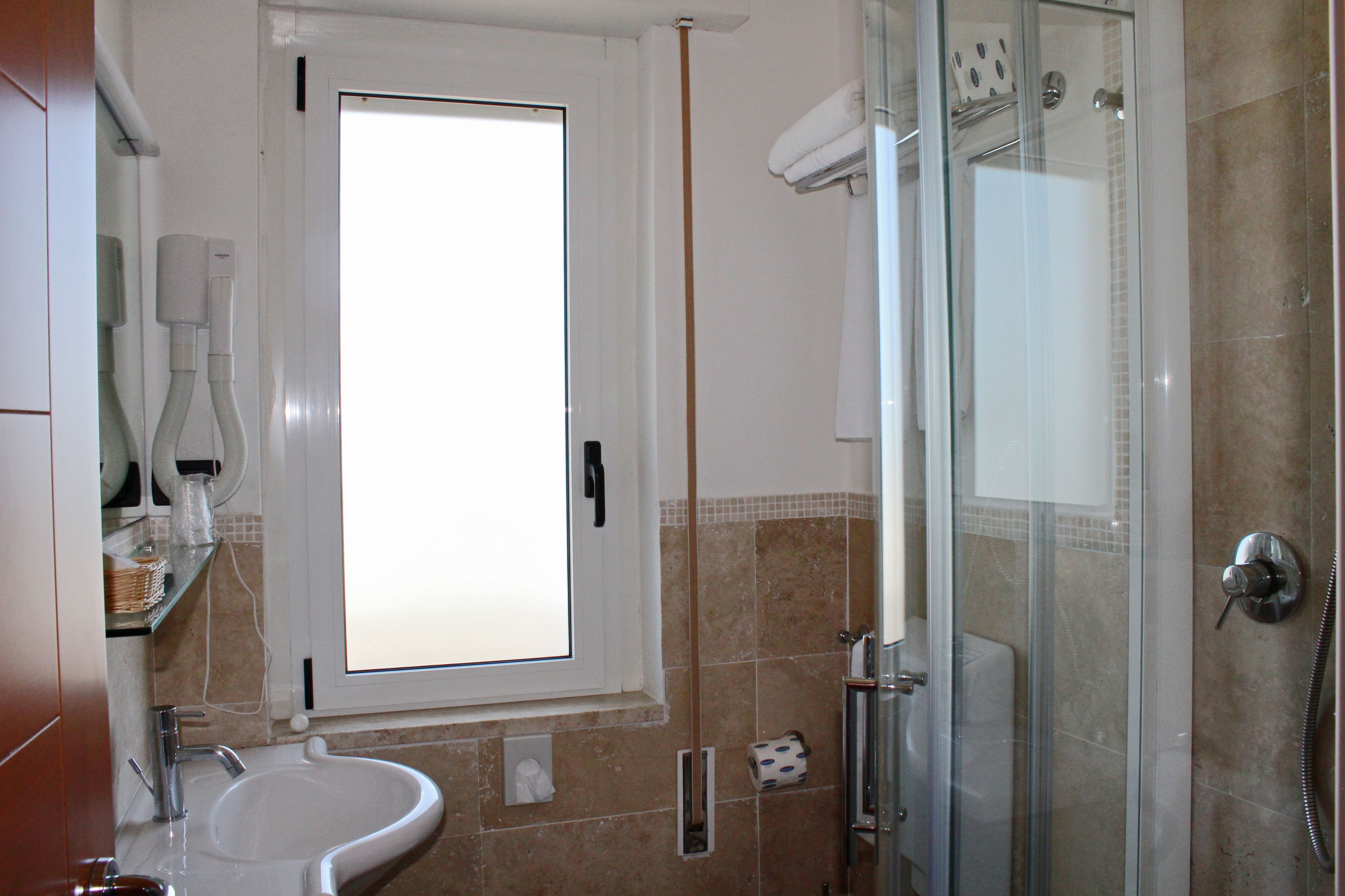 shower, free toiletries, hair dryer, dressing gowns