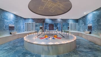Sauna, steam room, Turkish bath, body treatments, aromatherapy