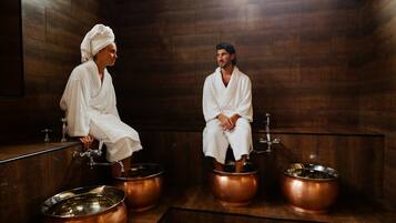 Sauna seca, fontes termais/minerais, tratamentos corporais