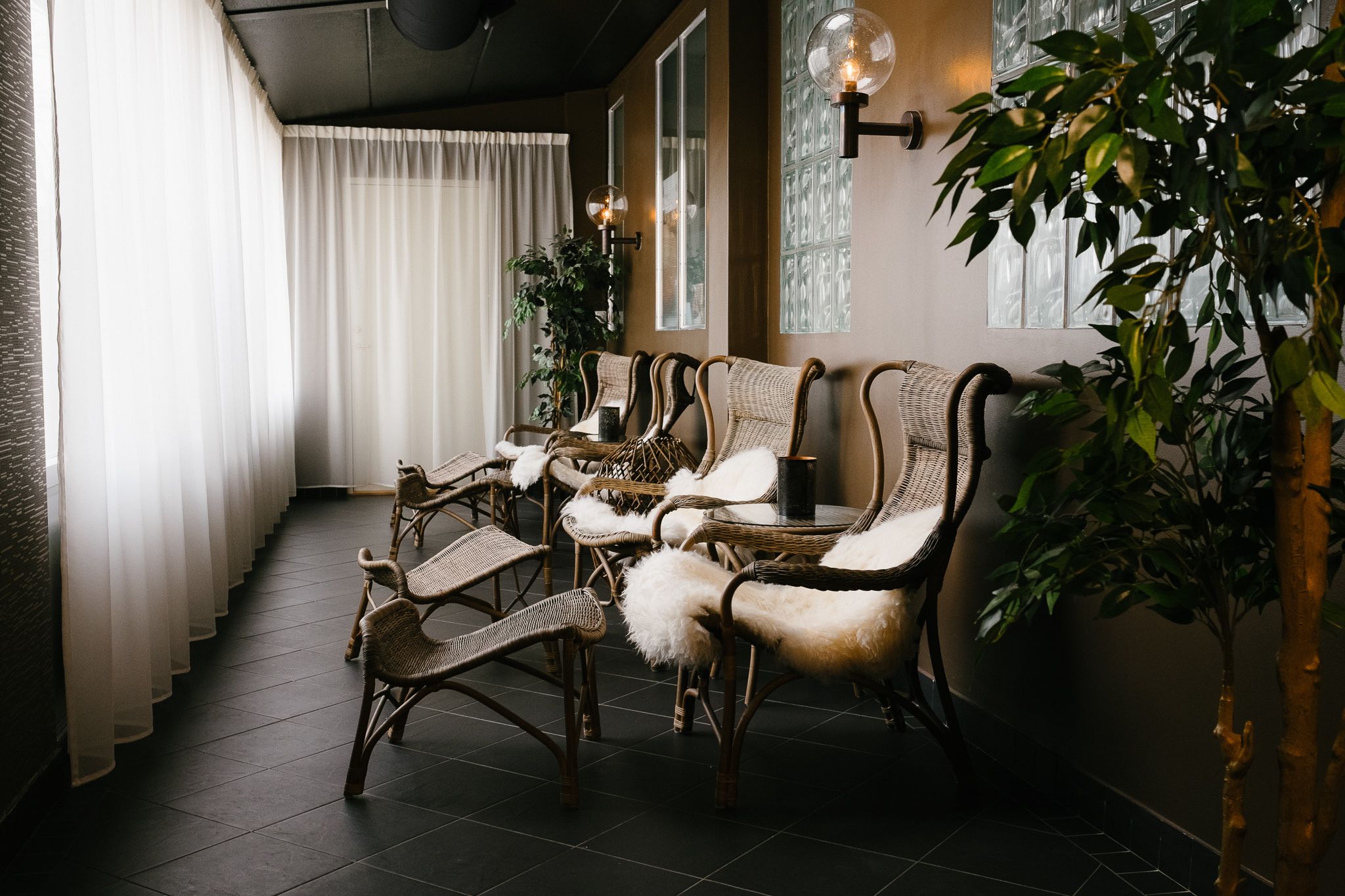 Sauna, hot springs, body treatments, hot stone massages, facials