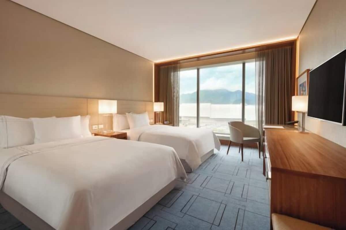 1 quarto, roupas de cama premium, frigobar, cofres nos quartos