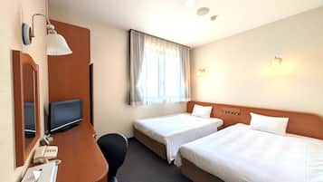 Premium bedding, down comforters, desk, blackout drapes