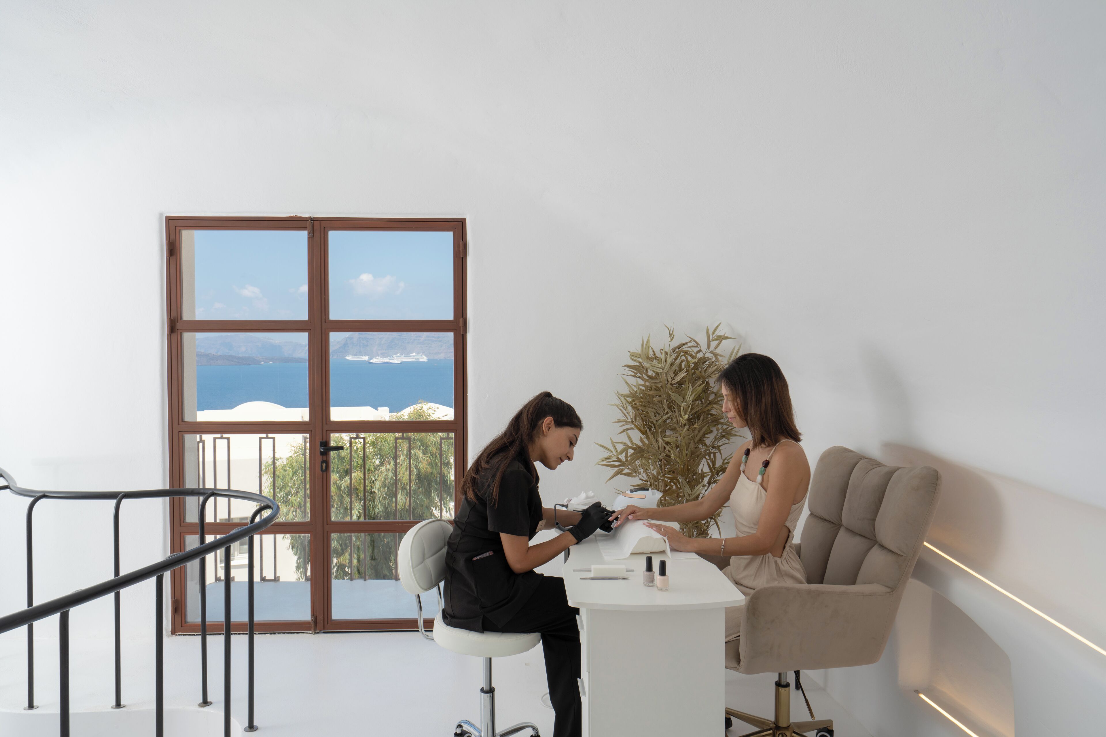 manicures and pedicures, massages