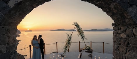 Outdoor wedding area