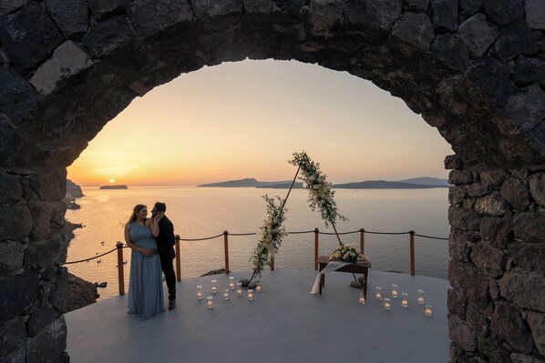 Outdoor wedding area