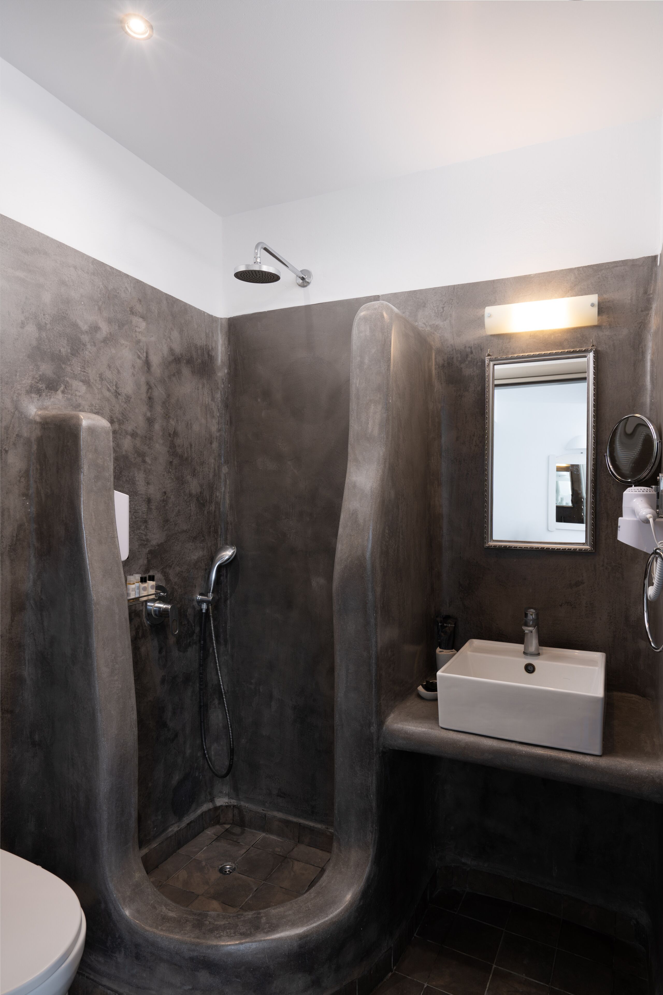 deluxe room with plunge pool | bathroom | shower, free toiletries, hair dryer, slippers