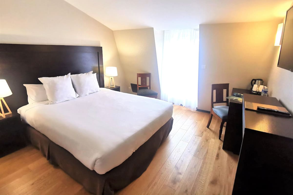 Habitación doble Confort | Ropa de cama hipoalergénica, muebles diferentes y escritorio