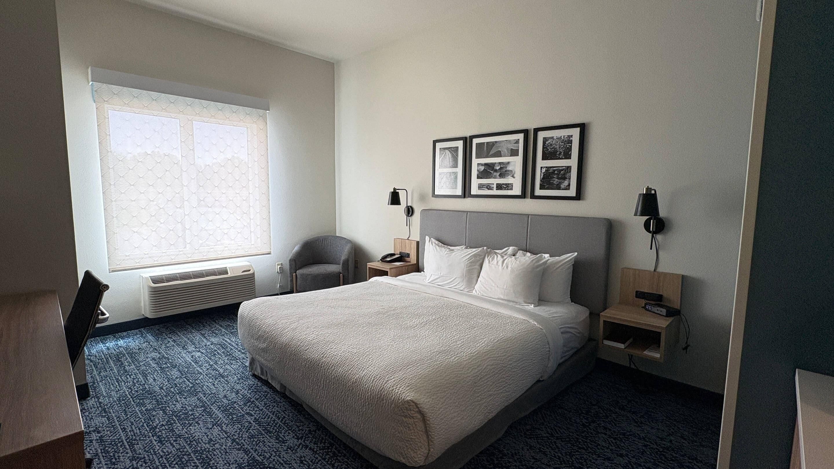 Room, 1 King Bed, Accessible, Non Smoking | Pillowtop beds, desk, blackout drapes, iron/ironing board