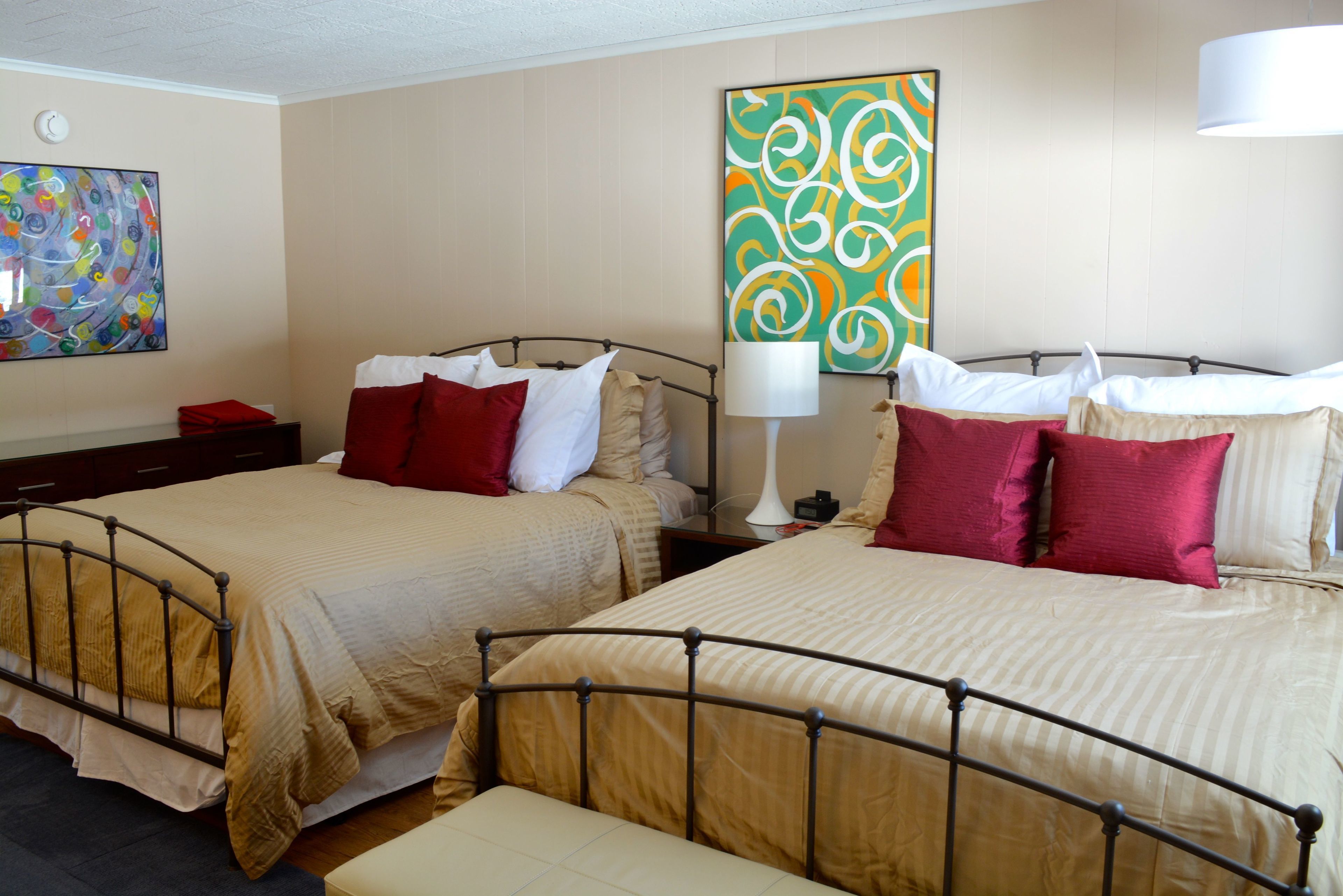 标准房, 2 张大床 | 埃及棉床单、高档床上用品、羽绒被、特色装修