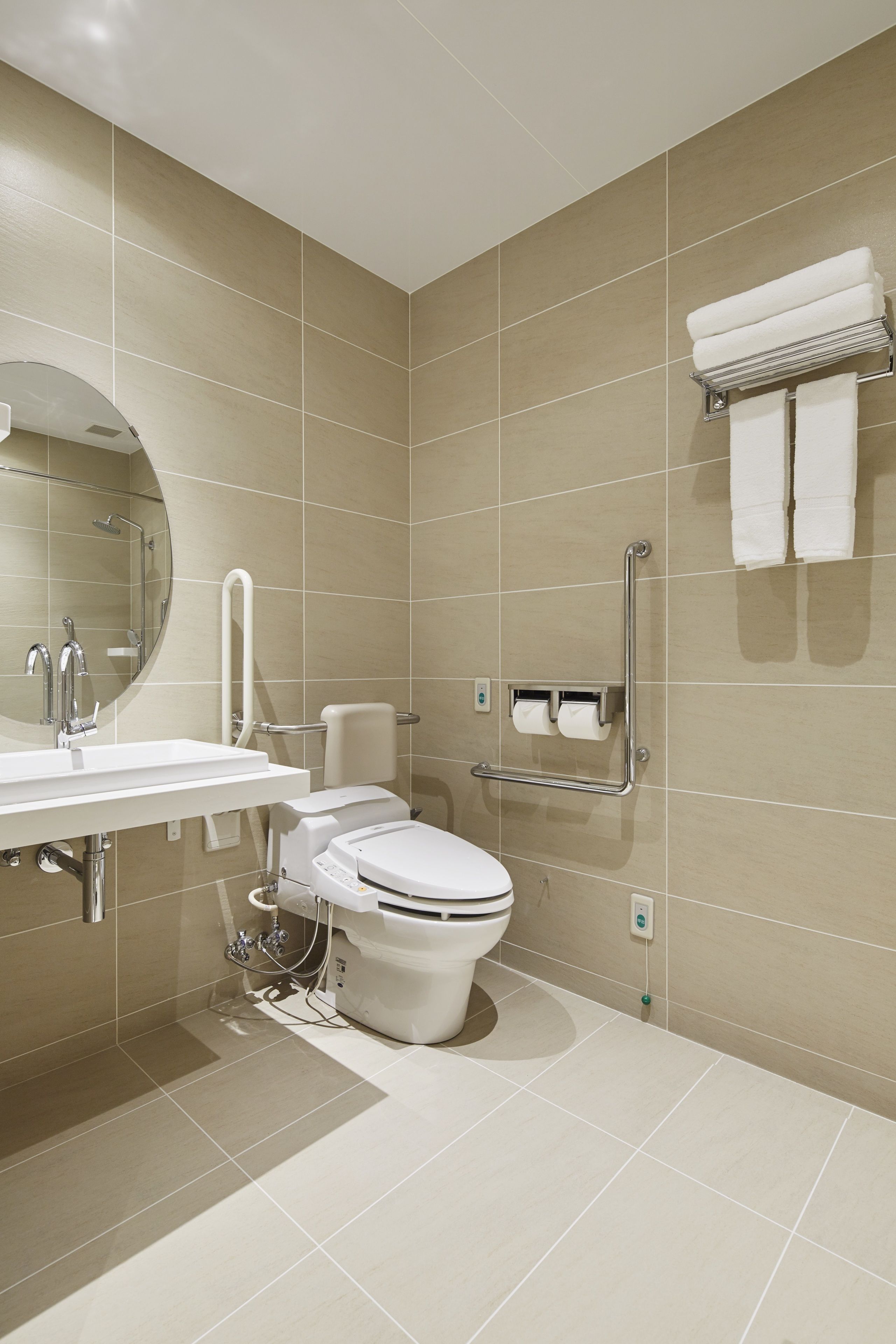 free toiletries, hair dryer, slippers, electronic bidet