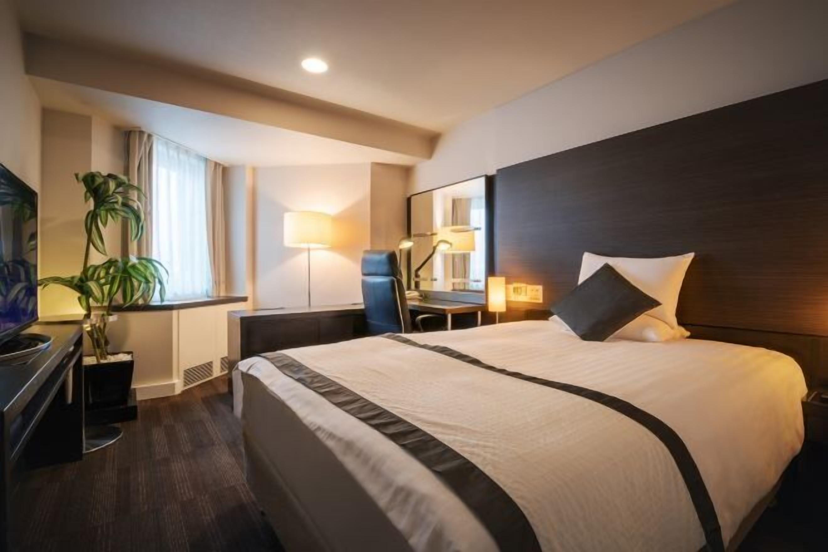 Desk, blackout curtains, soundproofing, iron/ironing board