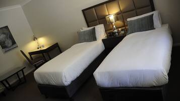 In-room safe, desk, iron/ironing board, cribs (free)