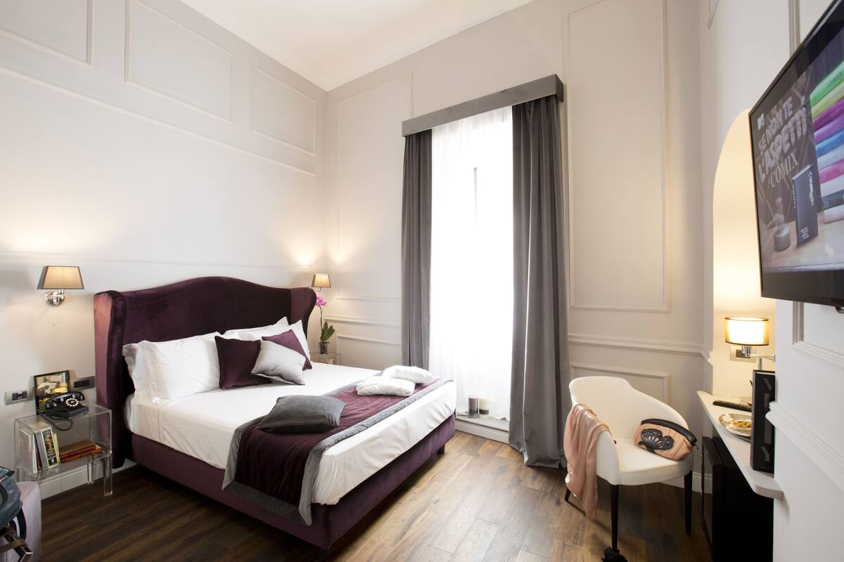 Premium bedding, memory-foam beds, free minibar, in-room safe