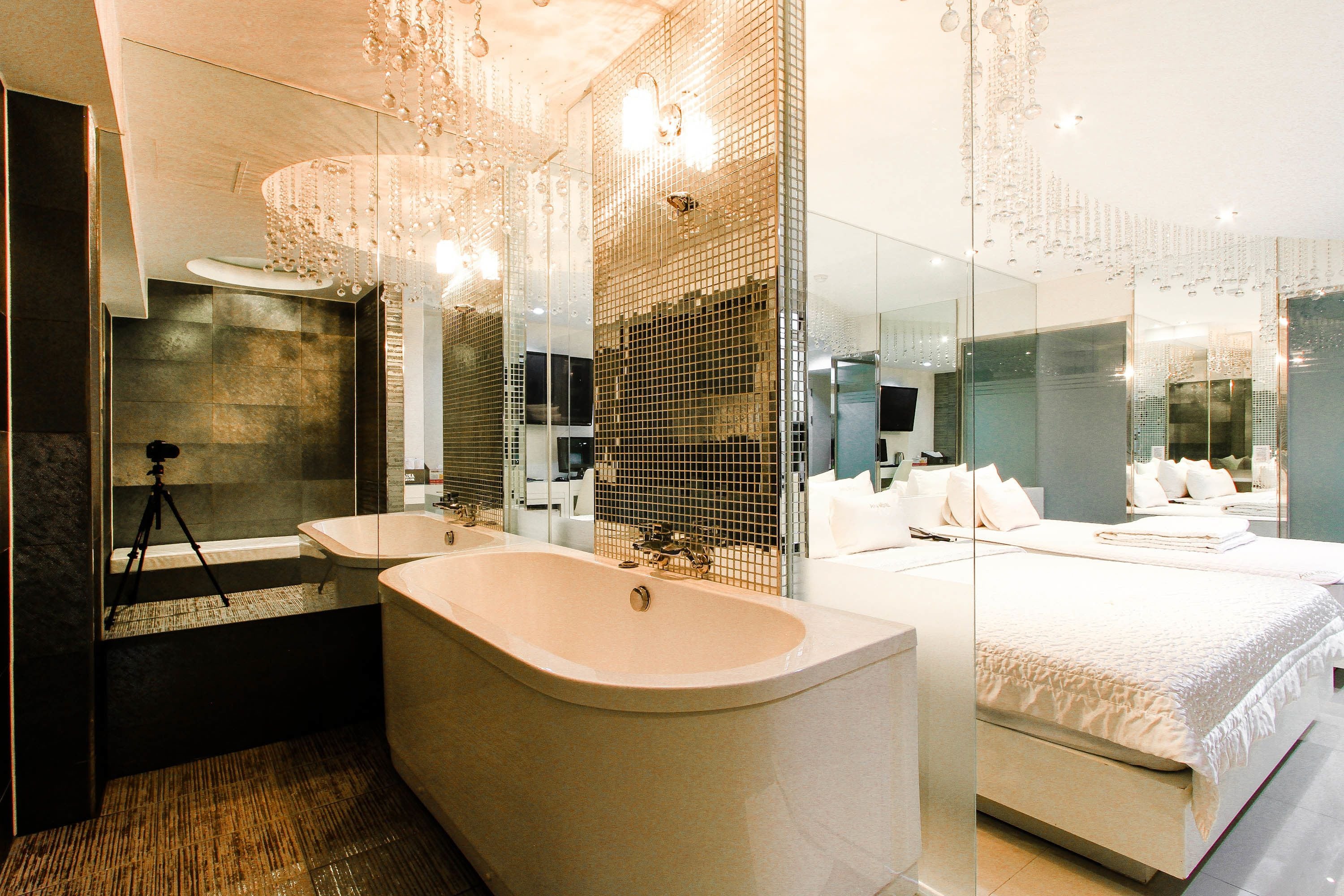 Premium bedding, pillow-top beds, free minibar, desk