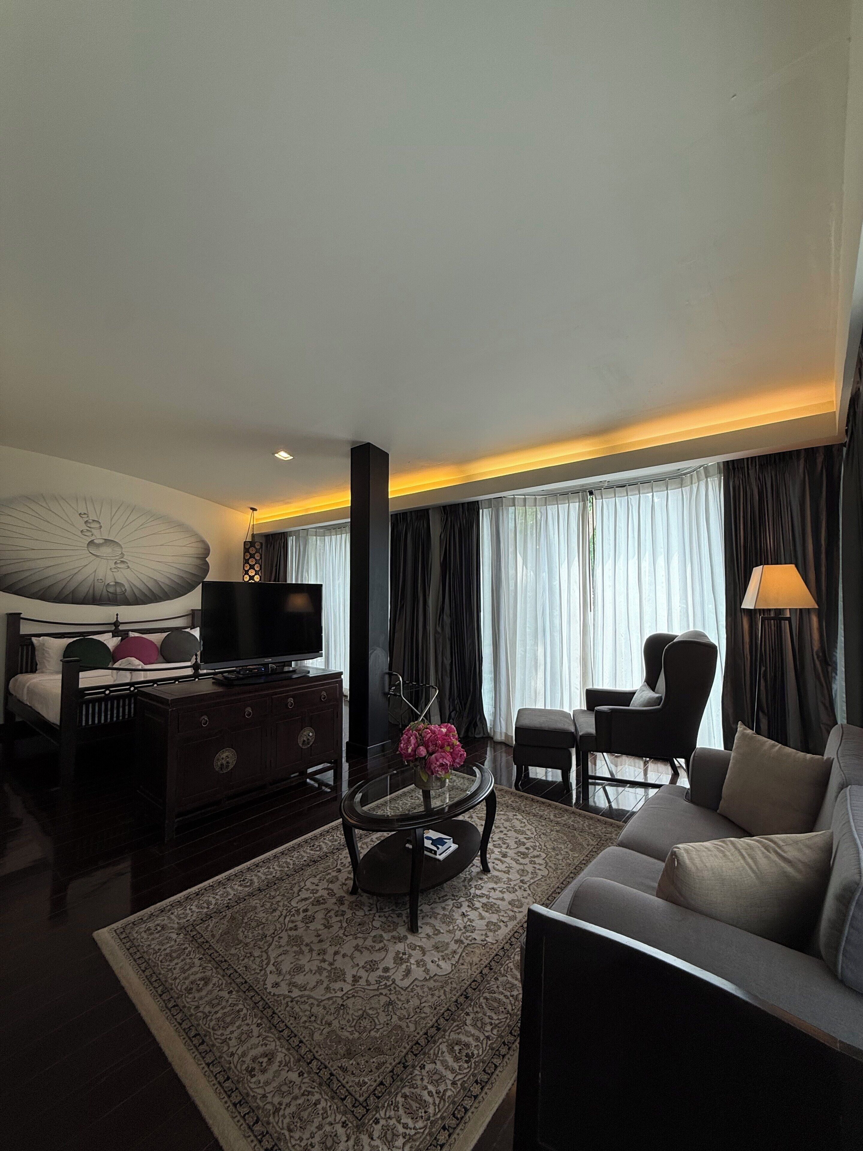 스위트 | 고급 침구, 무료 미니바, 객실 내 금고, 암막 커튼