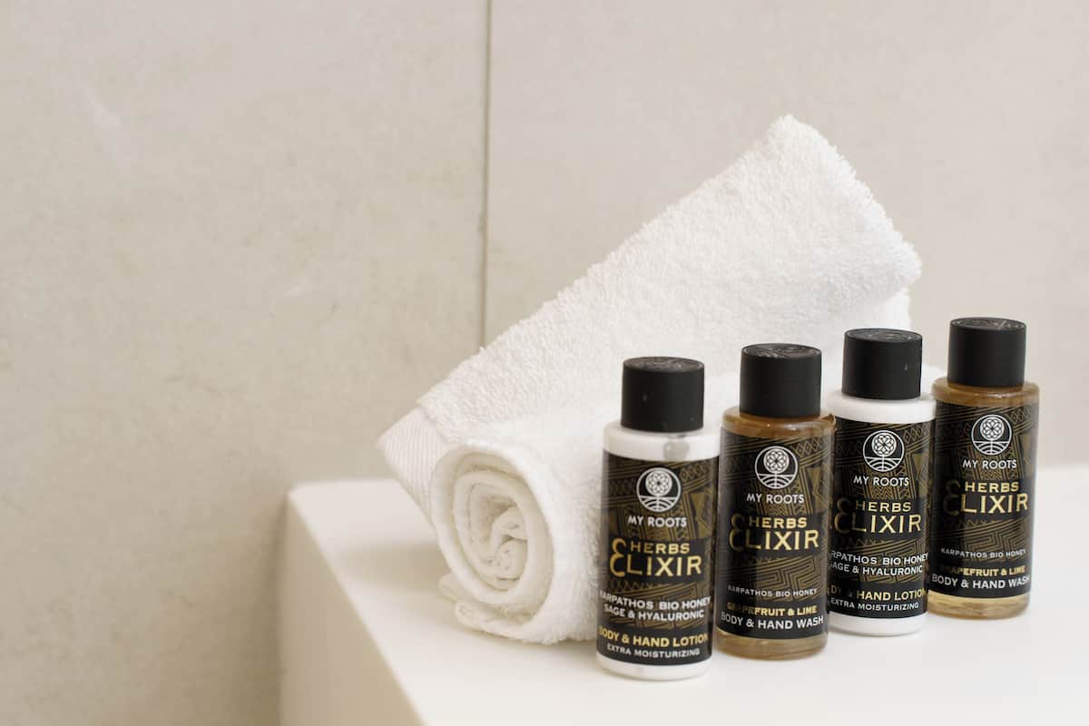 suite | bathroom | shower, free toiletries, hair dryer, towels