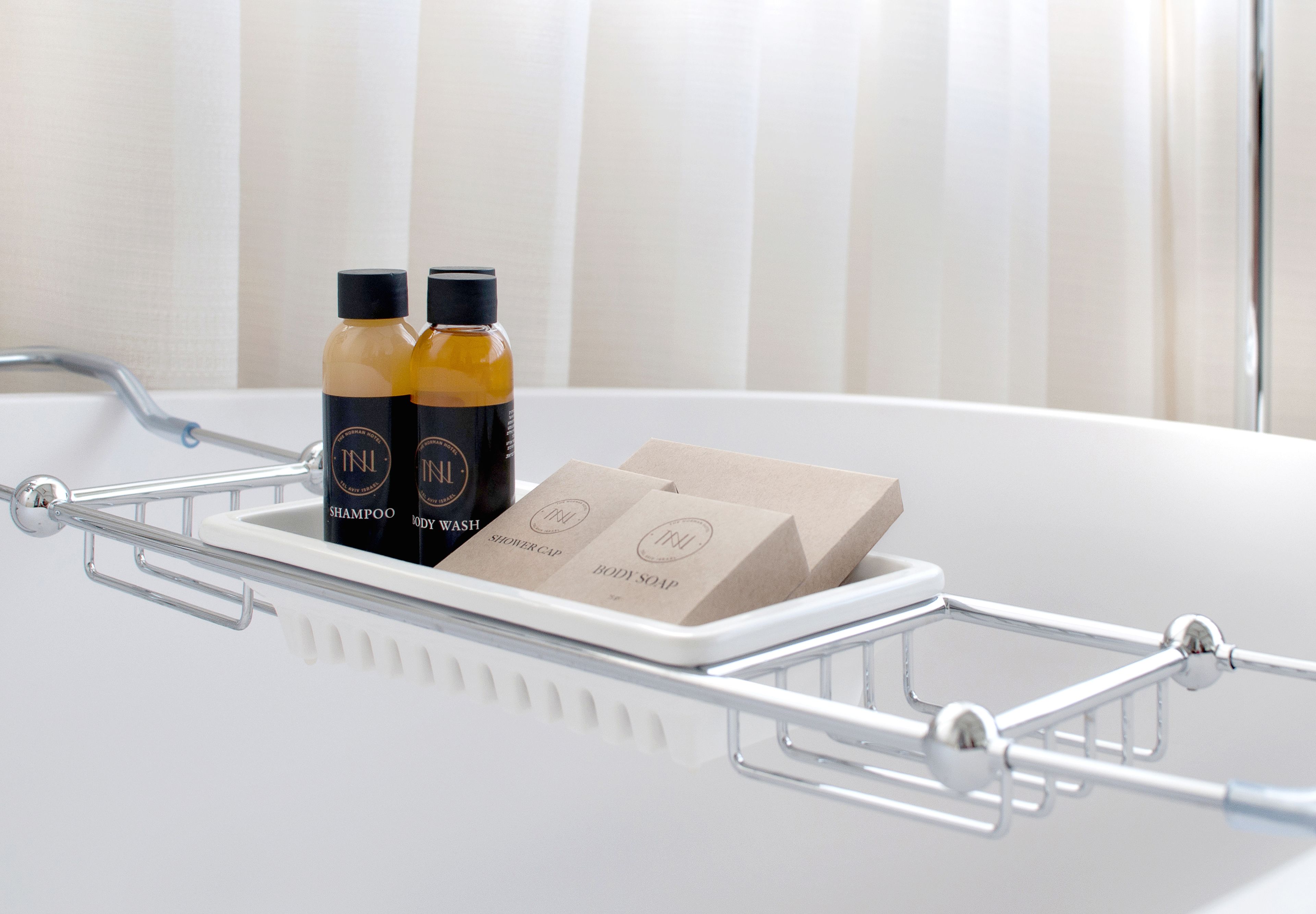 shower, rainfall showerhead, designer toiletries, hair dryer