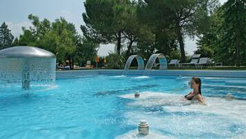 Indoor pool, 2 outdoor pools, open 8:00 AM to 7:30 PM, pool umbrellas
