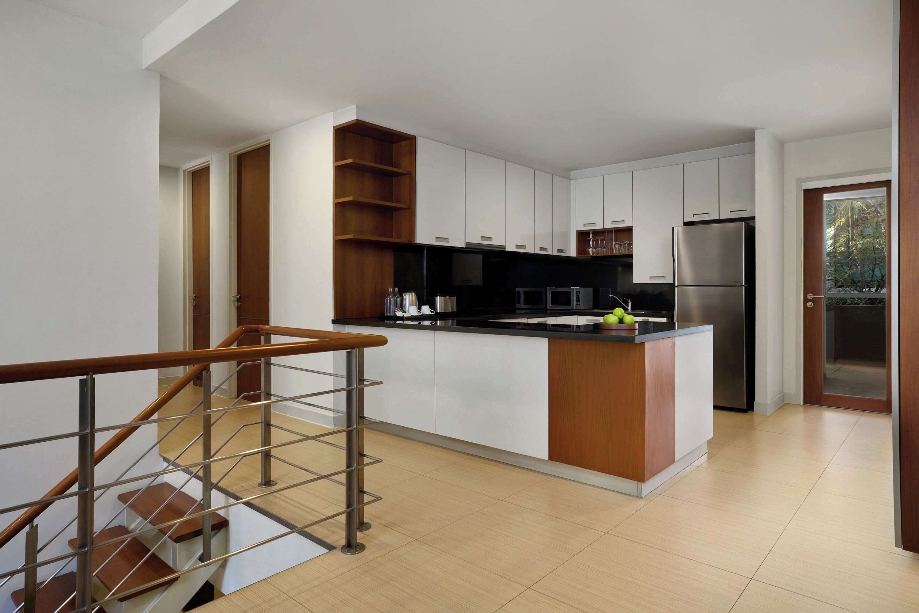 duplex | private kitchen | full-sized fridge, microwave, electric kettle, toaster