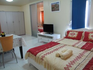 ห้องแ  ฟมิลี่สวีท | โต๊ะทำงาน, เตารีด/โต๊ะรีดผ้า, เตียงเสริม/เปล, Wi-Fi ฟรี
