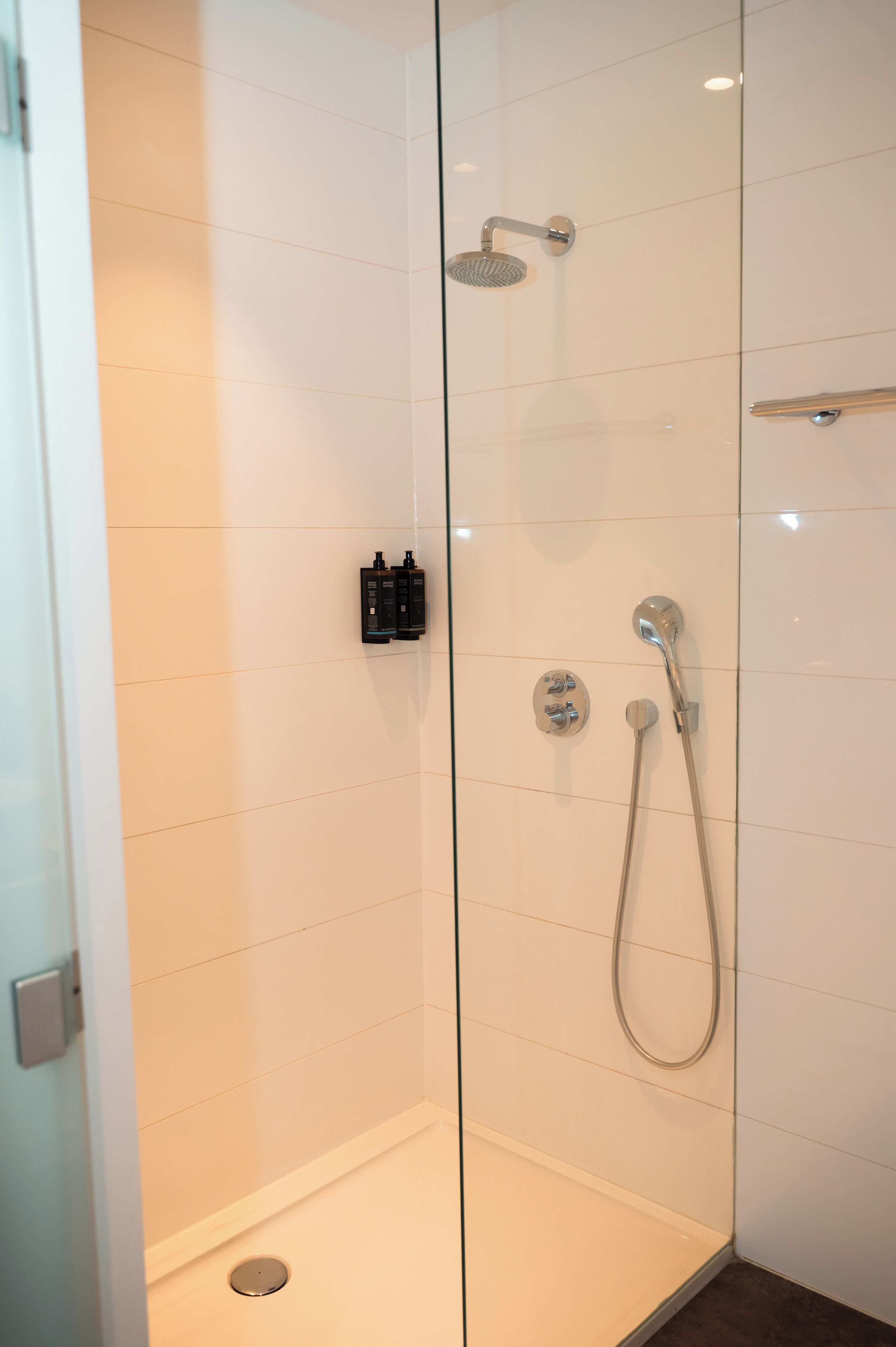 room (superior room) | bathroom | rainfall showerhead, eco-friendly toiletries, hair dryer, towels