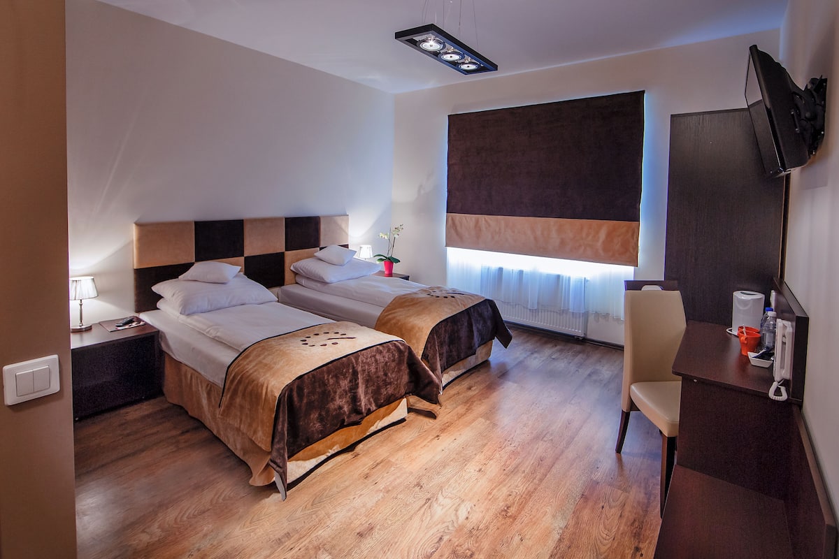 Standard Twin Room | Desk, blackout drapes, iron/ironing board, free WiFi