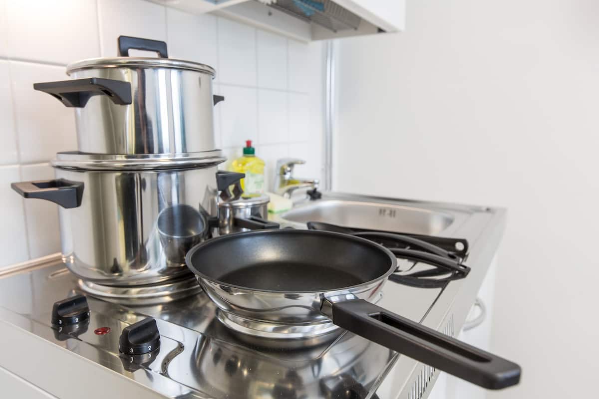 fridge, microwave, dishwasher, electric kettle