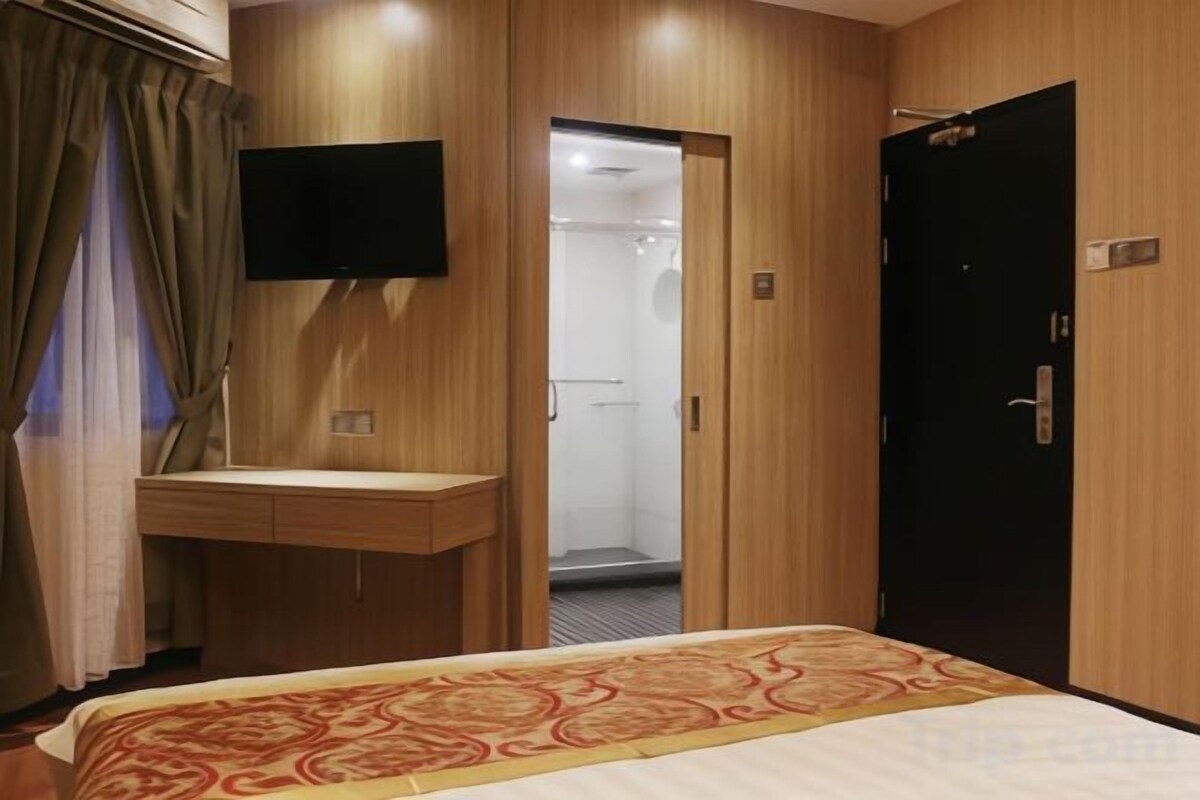 Desk, blackout curtains, iron/ironing board (on request), free WiFi