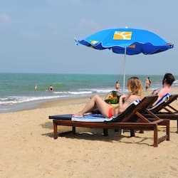 On the beach, motor boating, fishing