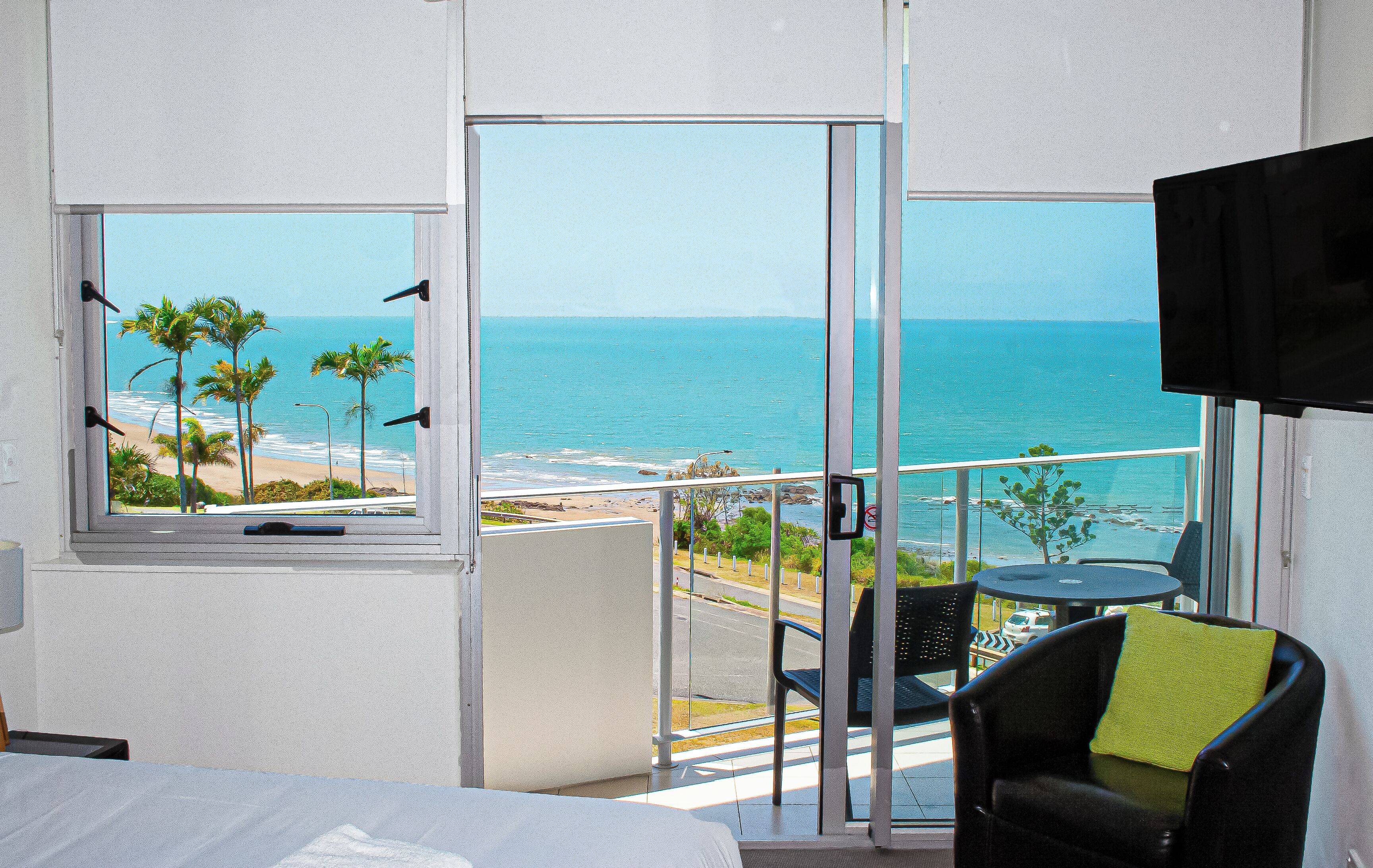 studio waterview | premium bedding, pillow-top beds, individually decorated