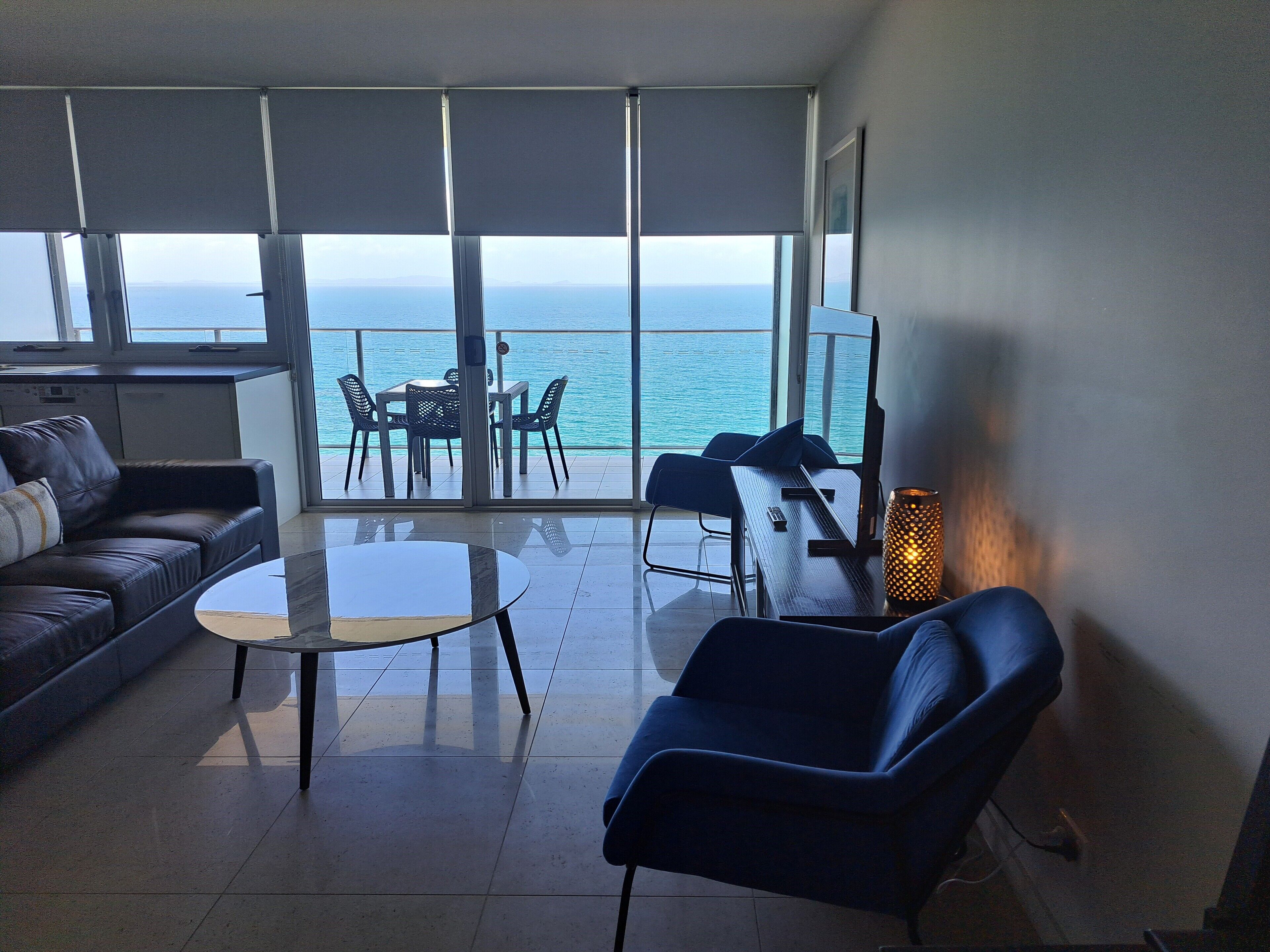 1 bedroom apartment ocean front | living area | flat-screen tv