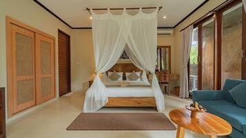 Villa, 2 Bedrooms, Private Pool | In-room safe, desk, blackout curtains, iron/ironing board