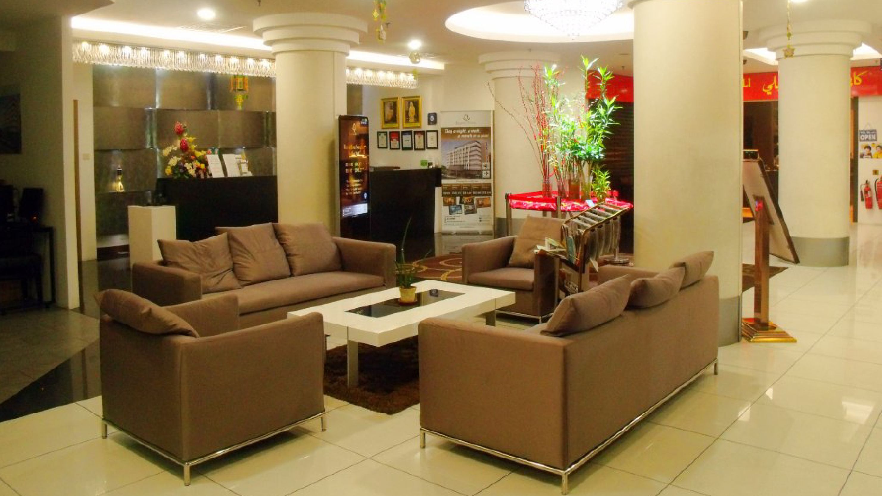 Sitteområde i lobbyen