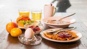 Daily buffet breakfast (EUR 12 per person)