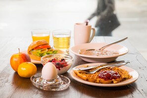 Daily buffet breakfast (EUR 12 per person)
