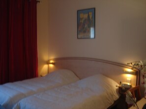Twin Room | Down comforters, desk, blackout drapes, iron/ironing board - Hôtel Le Terminus (Tarascon)