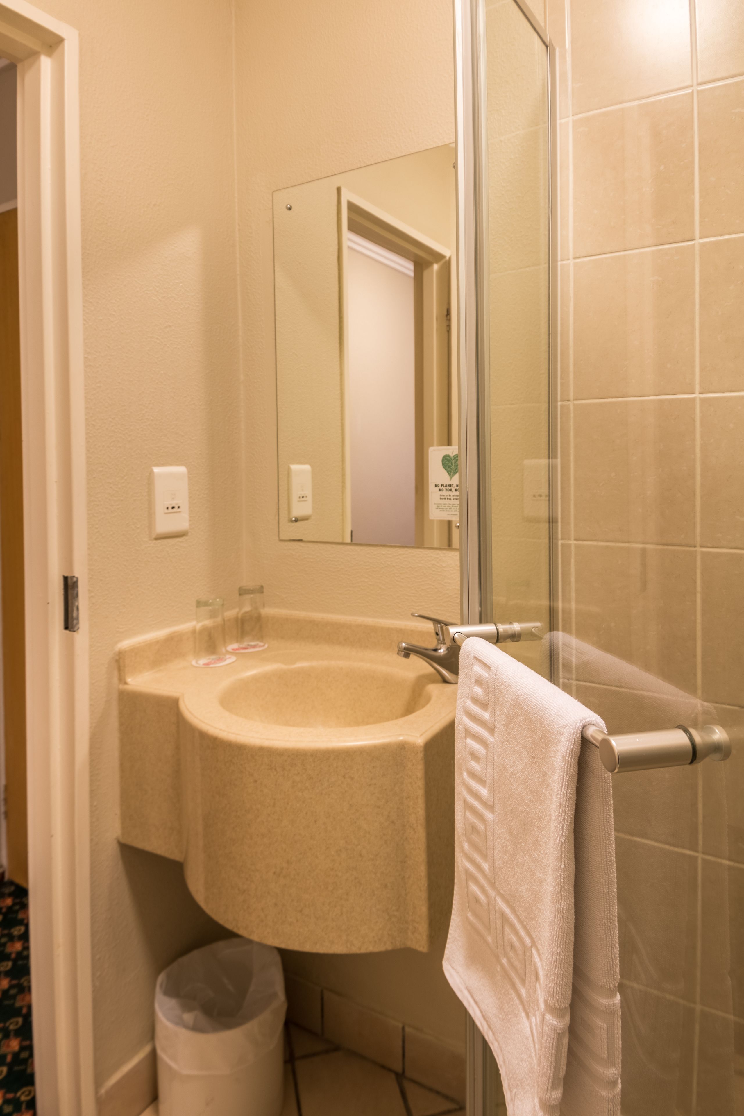 free toiletries, hair dryer, towels