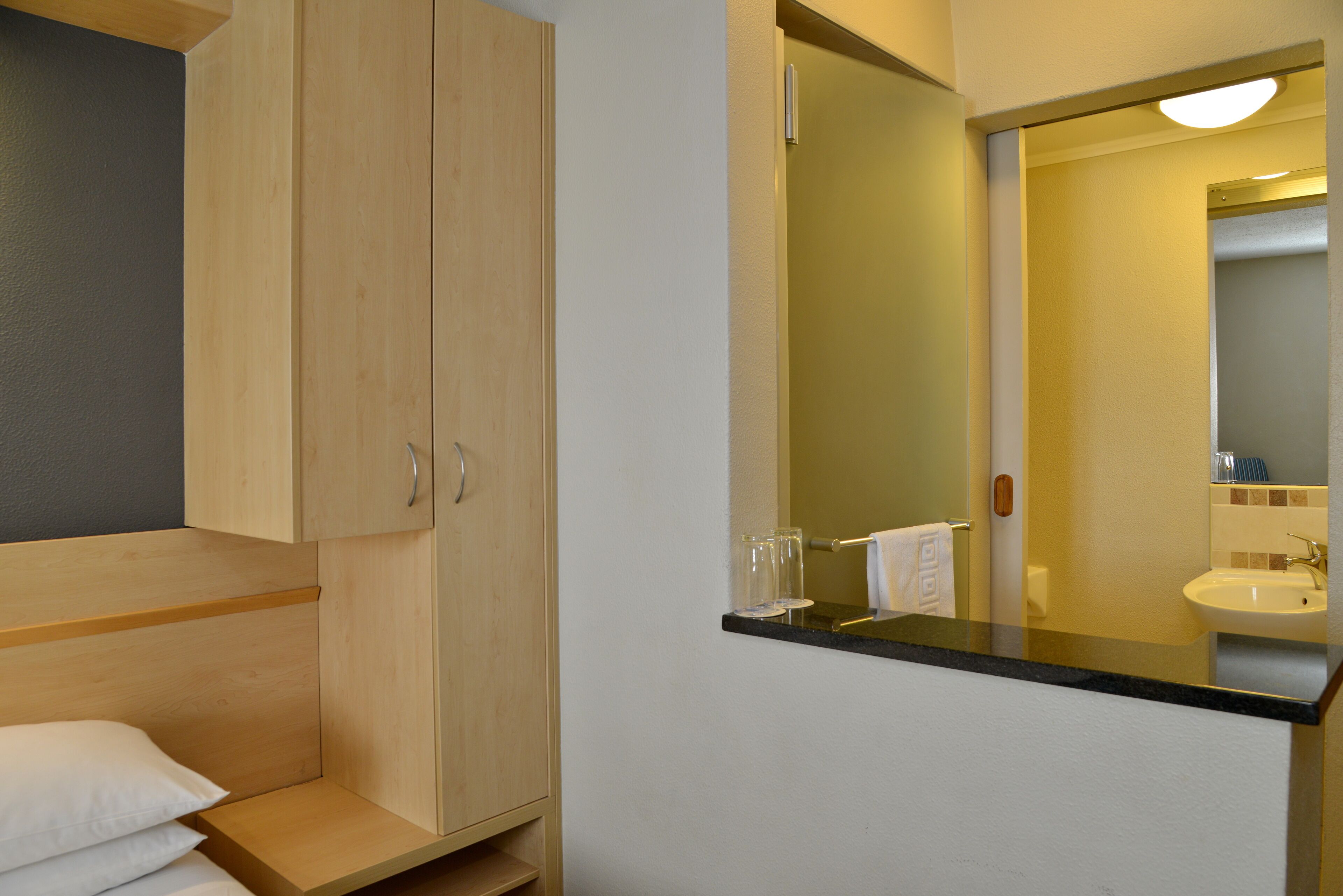 free toiletries, hair dryer, towels