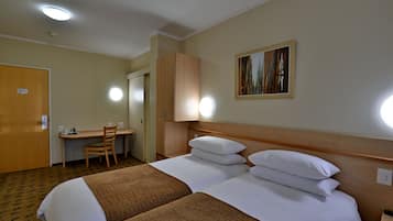 Desk, blackout curtains, iron/ironing board, free WiFi