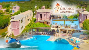 Seasonal outdoor pool, open 8:00 AM to 11:00 PM, pool umbrellas