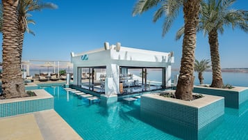 2 outdoor pools, pool umbrellas, sun loungers