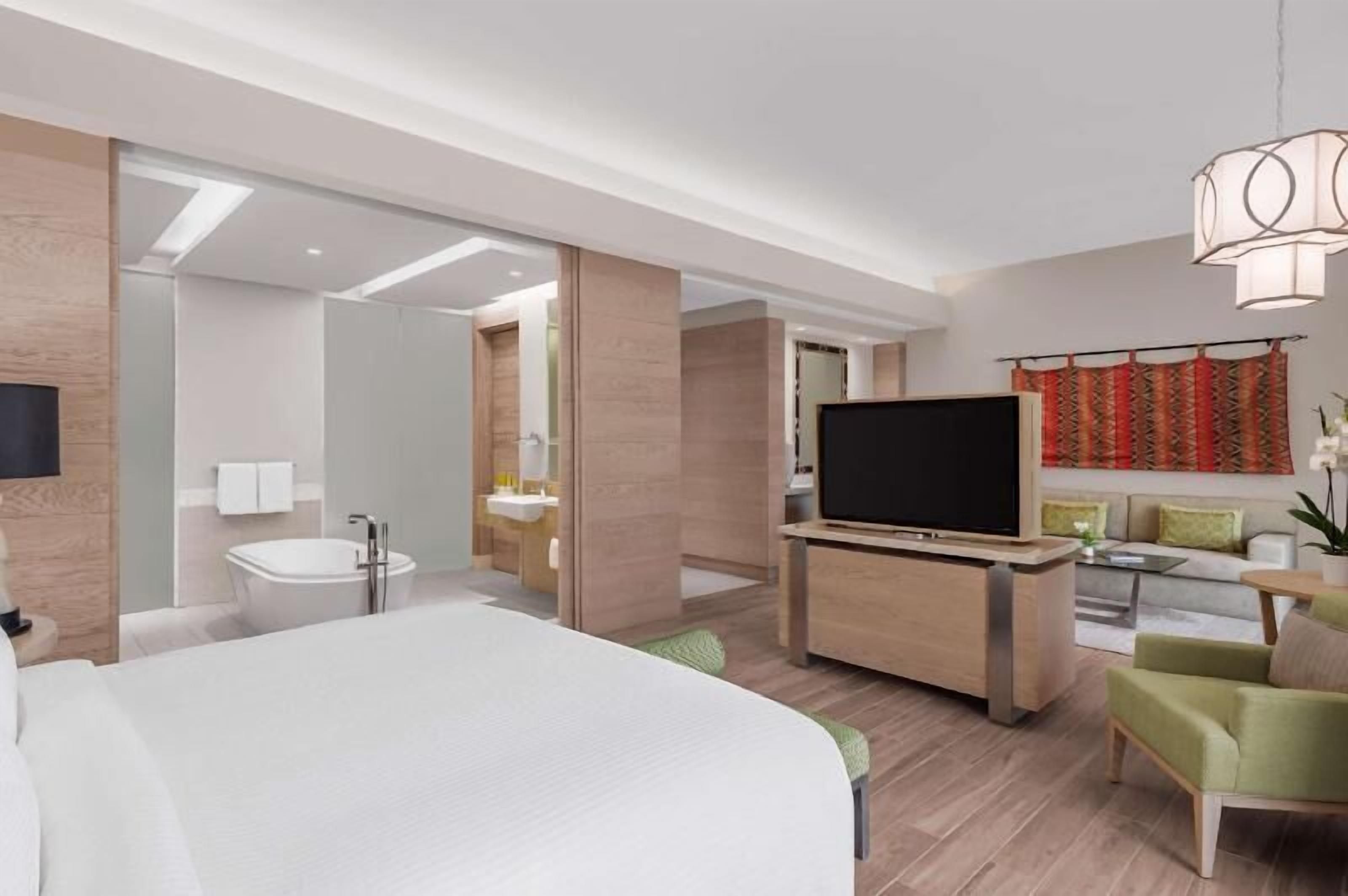 In-room safe, blackout drapes, soundproofing, free cribs/infant beds