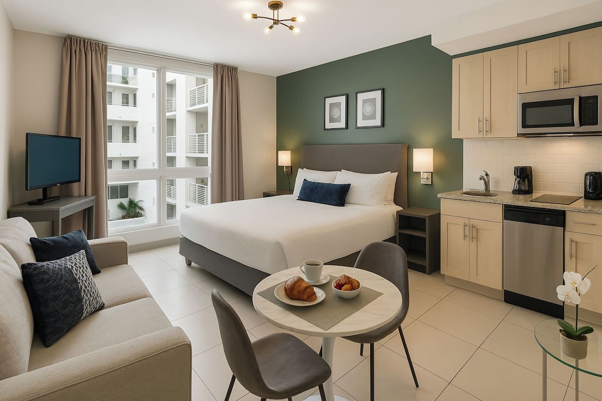 Laptop workspace, iron/ironing board, free WiFi, bed sheets